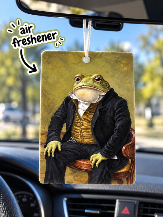 Gentleman Frog Funny Meme Car Air Freshener