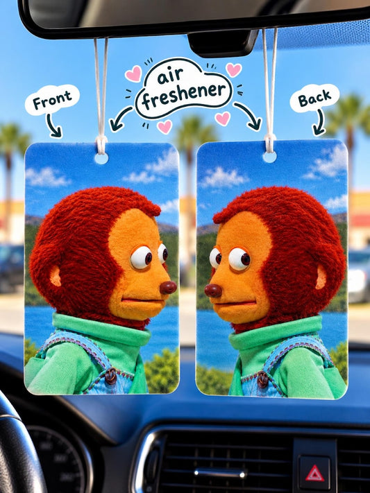 Monkey Puppet Funny Meme Car Air Freshener